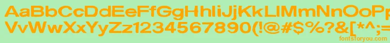 BehindTheSurprise Font – Orange Fonts on Green Background