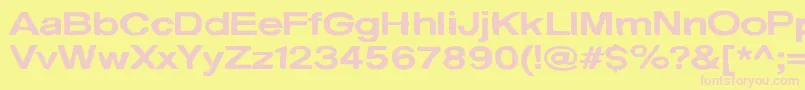 BehindTheSurprise Font – Pink Fonts on Yellow Background