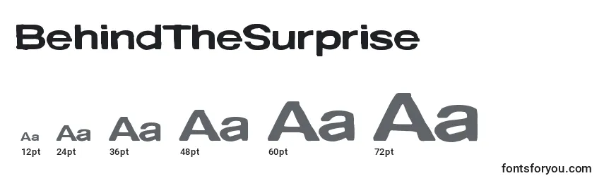 Размеры шрифта BehindTheSurprise