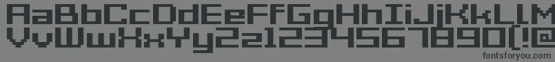 フォントGrixelAcme7WideBold – 黒い文字の灰色の背景