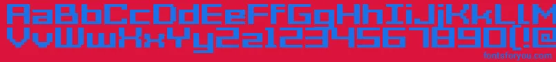 Шрифт GrixelAcme7WideBold – синие шрифты на красном фоне
