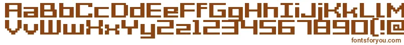GrixelAcme7WideBold-fontti – ruskeat fontit valkoisella taustalla