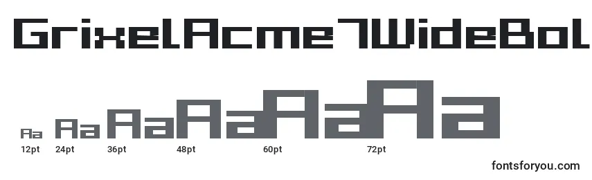 GrixelAcme7WideBold Font Sizes