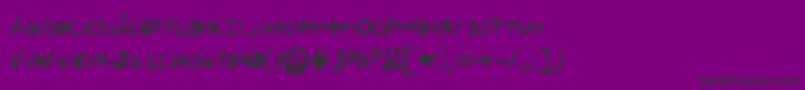Laizziercomic Font – Black Fonts on Purple Background