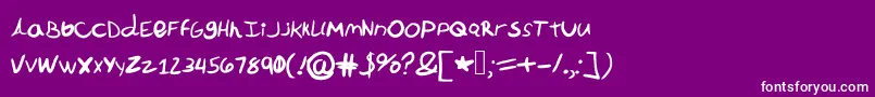 Laizziercomic Font – White Fonts on Purple Background