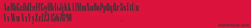 CzeskoD Font – Black Fonts on Red Background