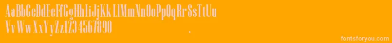 CzeskoD Font – Pink Fonts on Orange Background
