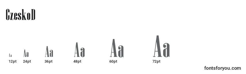 CzeskoD Font Sizes