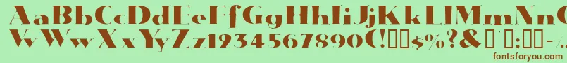 Janwoodssk Font – Brown Fonts on Green Background