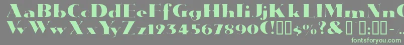 Janwoodssk Font – Green Fonts on Gray Background