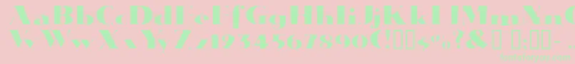 Janwoodssk Font – Green Fonts on Pink Background