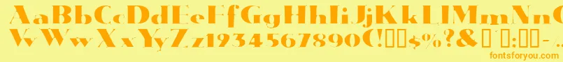 Janwoodssk Font – Orange Fonts on Yellow Background