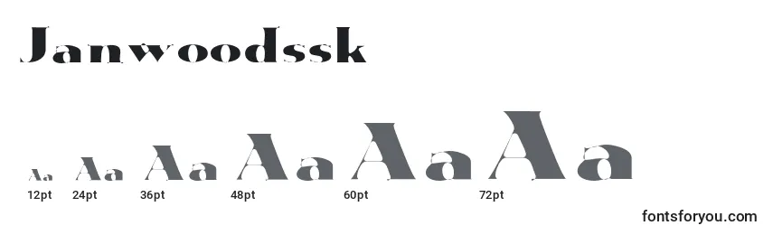 Janwoodssk Font Sizes