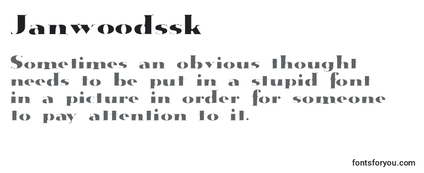 Review of the Janwoodssk Font