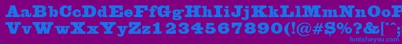 Eglentine Font – Blue Fonts on Purple Background