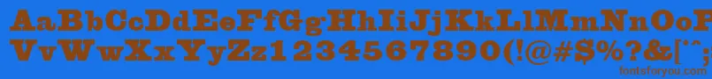 Eglentine Font – Brown Fonts on Blue Background