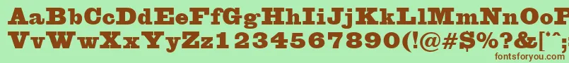 Eglentine Font – Brown Fonts on Green Background