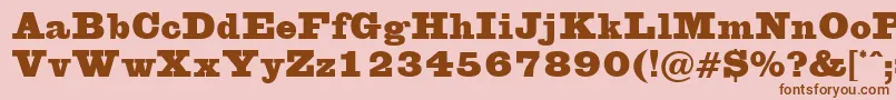 Eglentine Font – Brown Fonts on Pink Background