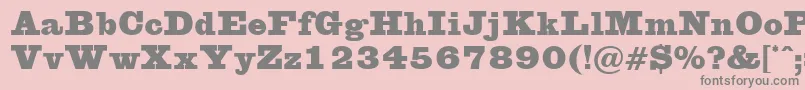 Eglentine Font – Gray Fonts on Pink Background