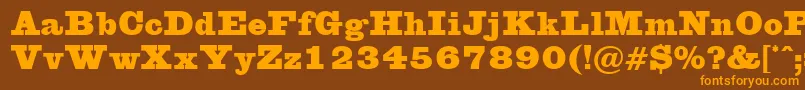 Eglentine Font – Orange Fonts on Brown Background