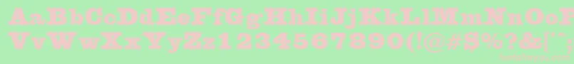 Eglentine Font – Pink Fonts on Green Background