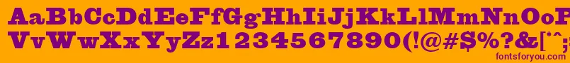 Eglentine Font – Purple Fonts on Orange Background