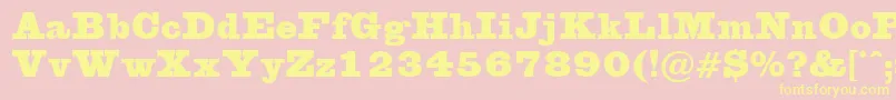 Eglentine Font – Yellow Fonts on Pink Background