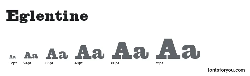 Eglentine Font Sizes