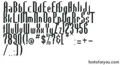 HighlanderRegular font – stretched Fonts