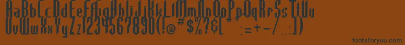 HighlanderRegular Font – Black Fonts on Brown Background