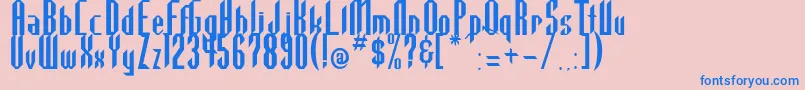 HighlanderRegular Font – Blue Fonts on Pink Background