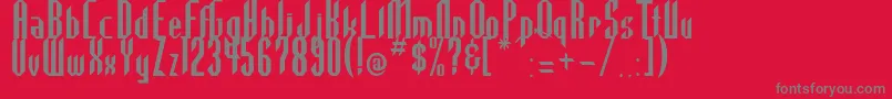 HighlanderRegular Font – Gray Fonts on Red Background