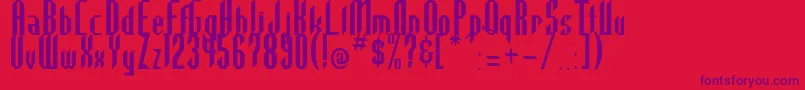 Шрифт HighlanderRegular – фиолетовые шрифты на красном фоне
