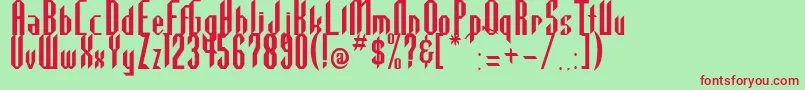 HighlanderRegular Font – Red Fonts on Green Background