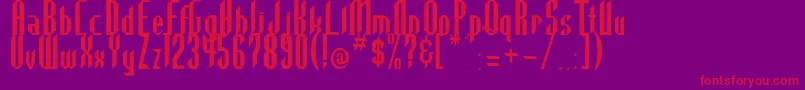 HighlanderRegular Font – Red Fonts on Purple Background