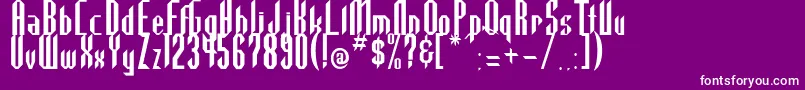 fuente HighlanderRegular – Fuentes Blancas Sobre Fondo Morado