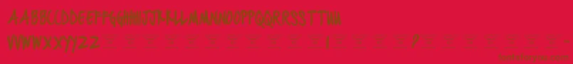 BlackjacketboysBold Font – Brown Fonts on Red Background