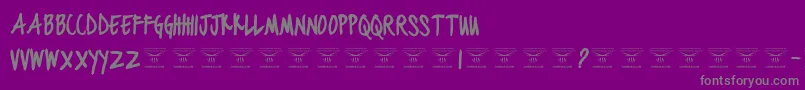 BlackjacketboysBold Font – Gray Fonts on Purple Background