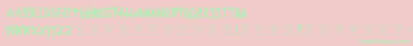 BlackjacketboysBold-Schriftart – Grüne Schriften auf rosa Hintergrund