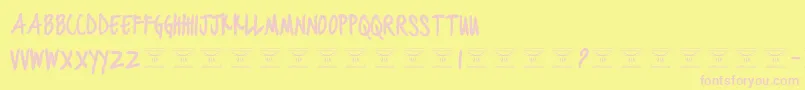 BlackjacketboysBold Font – Pink Fonts on Yellow Background