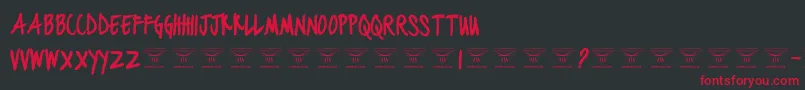 BlackjacketboysBold Font – Red Fonts on Black Background