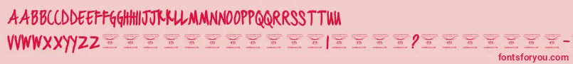 BlackjacketboysBold Font – Red Fonts on Pink Background