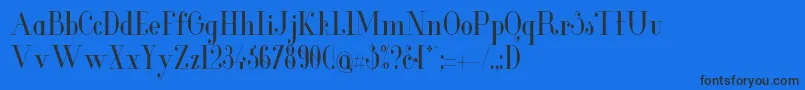 フォントGlamorCondensed – 黒い文字の青い背景