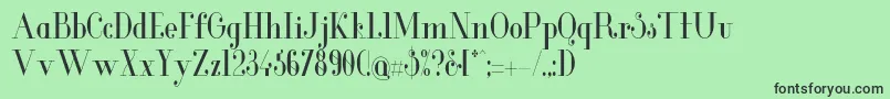 GlamorCondensed-fontti – mustat fontit vihreällä taustalla