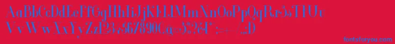 GlamorCondensed-fontti – siniset fontit punaisella taustalla