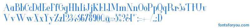 GlamorCondensed-fontti – siniset fontit valkoisella taustalla