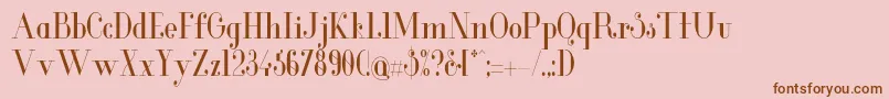 GlamorCondensed-Schriftart – Braune Schriften auf rosa Hintergrund