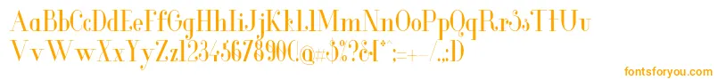 GlamorCondensed-Schriftart – Orangefarbene Schriften auf weißem Hintergrund