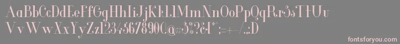 GlamorCondensed-fontti – vaaleanpunaiset fontit harmaalla taustalla