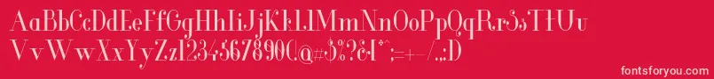 フォントGlamorCondensed – 赤い背景にピンクのフォント